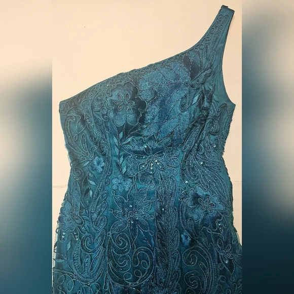 Vintage Sue Wong Beaded Sequin Frey Dress - Picture 2 of 7